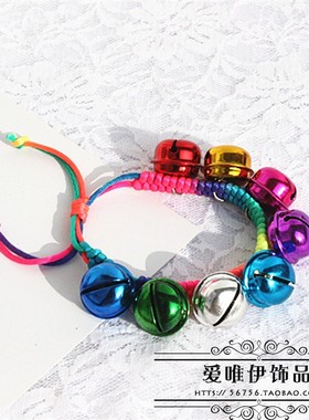 红色儿童跳舞铃铛手环