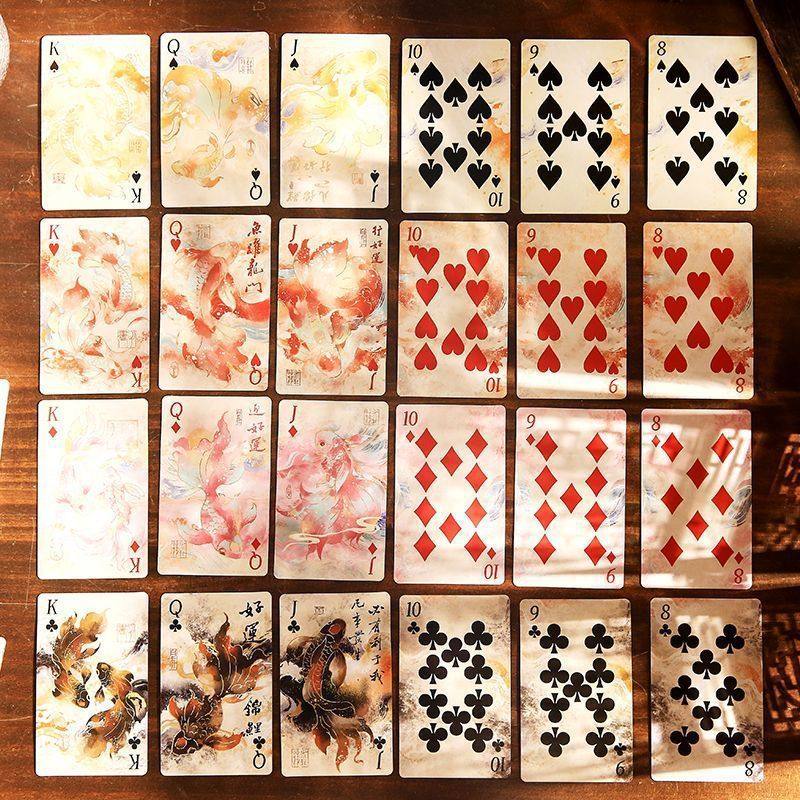 扑克牌古风中国风好运锦鲤扑克牌国风家用游戏娱乐掼蛋扑克牌,淘宝优惠券,粉丝福利购,淘宝优惠卷
