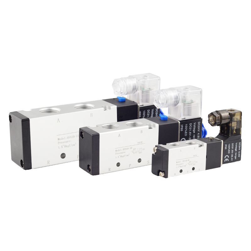 4V210-08二位五通气动电磁阀DC24V气缸换向气阀控制阀220V电阀 - 图3
