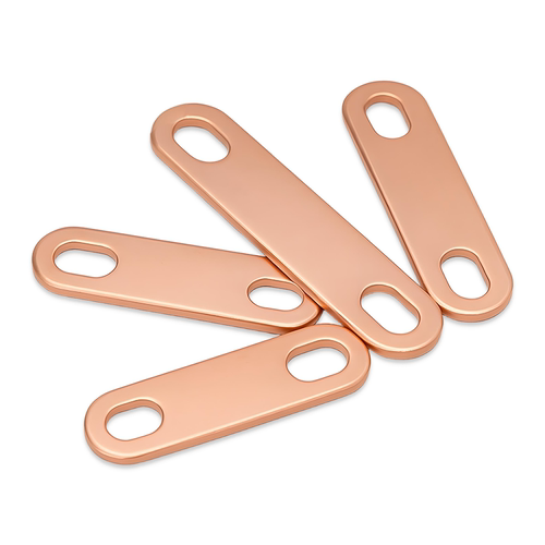 锂电池连接片电机过流黄铜紫铜排法兰防静电跨接铜片非标定做加厚 - 图3