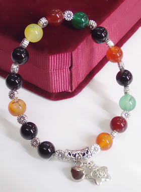 电镀天河石七彩手串