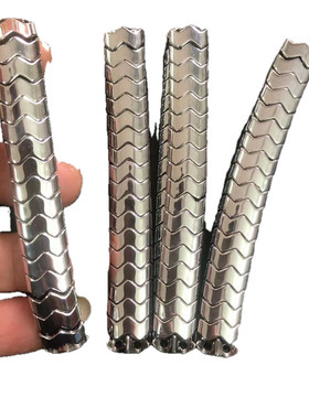 银白色钛钢金属矿石手环手排创意波浪V形W形手链手牌自然色不掉色