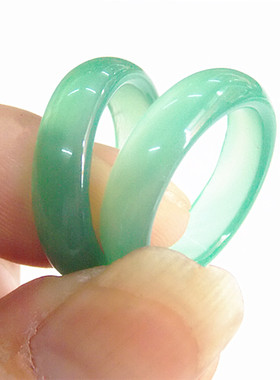 缅甸男女款满阳绿玉扳指