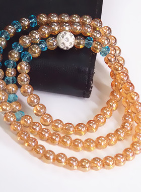 琥珀时尚风手串招财佛珠