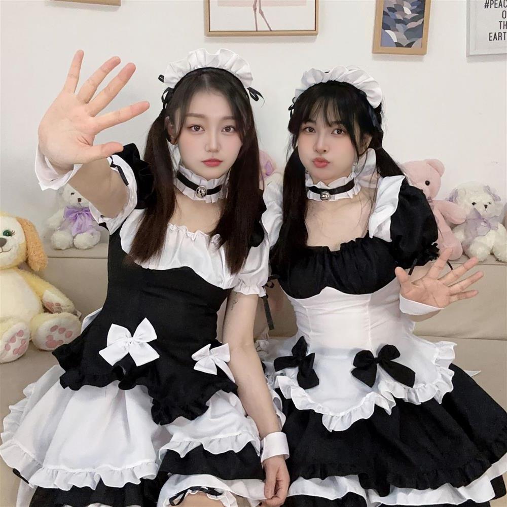 奇迹暖暖环游世界 lolita公主可爱套装 cosplay黑白巧克力女仆装-图0