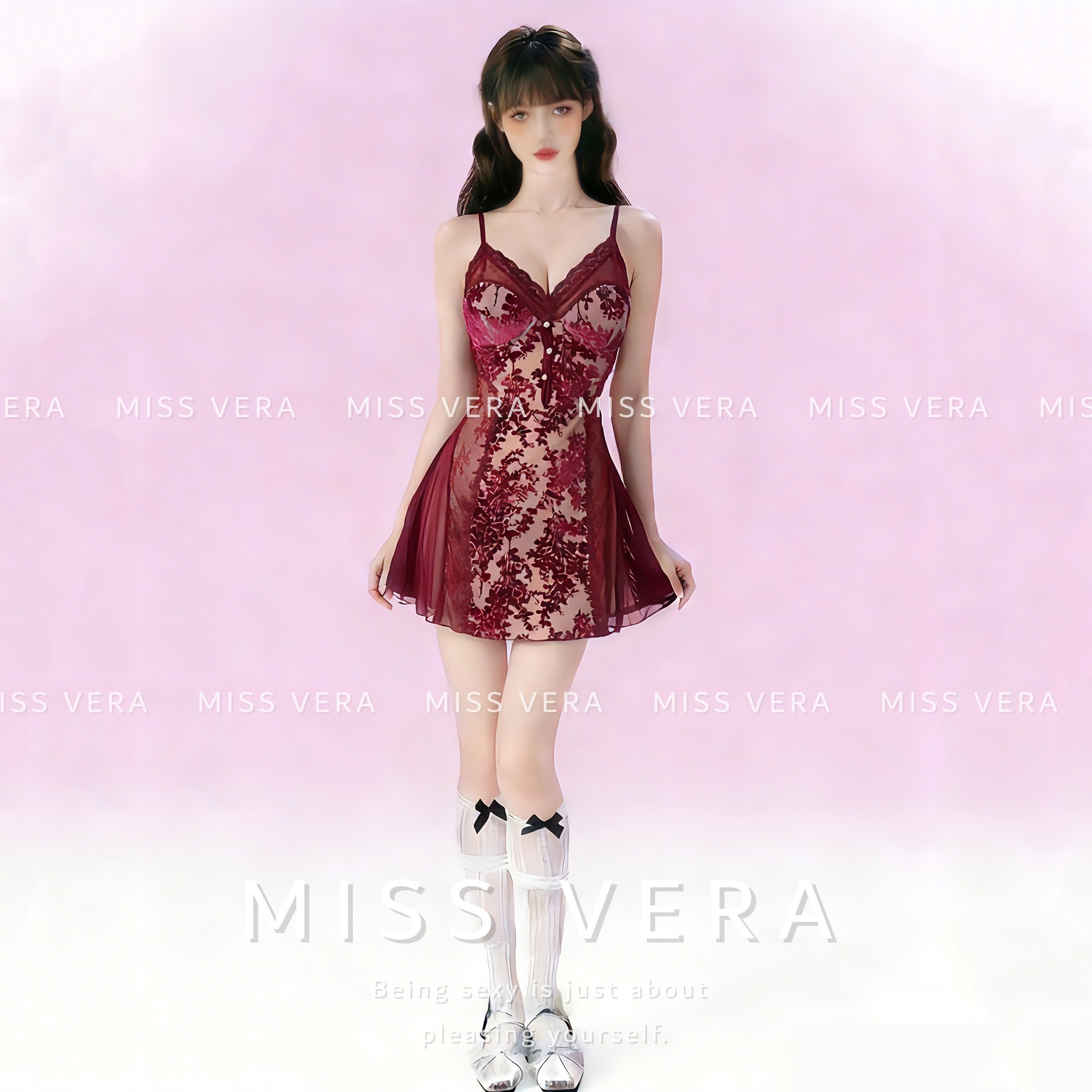 性感睡衣女冬2025新款吊带睡裙带胸垫蕾丝纯欲风高级感睡袍有大码,淘宝优惠券,粉丝福利购,淘宝优惠卷