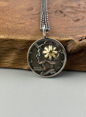 日本摩根银币项链小飞侠