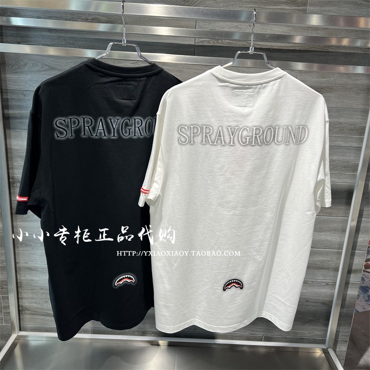 SprayGround鲨鱼专柜正品 23夏款男女卡通印花短袖T恤 W0920252 - 图0