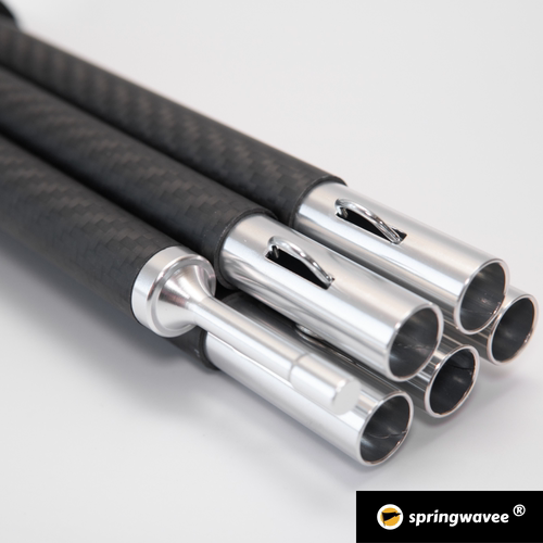 springwavee碳纤维天幕杆轻量化弹扣式便携帐篷支撑杆收纳进背包 - 图1