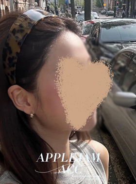 韩国进口ins博主同款 法式树脂 玳瑁花纹 宽发箍 发卡