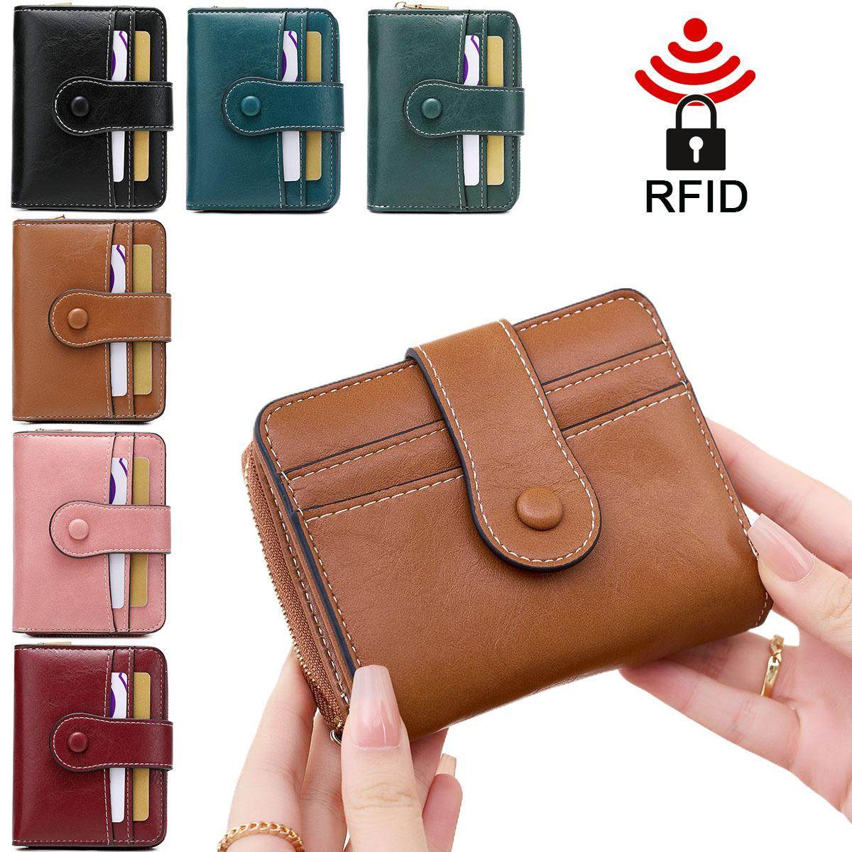 2025新款纯色时尚防盗刷女士短款钱包多功能拉链零钱包,淘宝优惠券,粉丝福利购,淘宝优惠卷