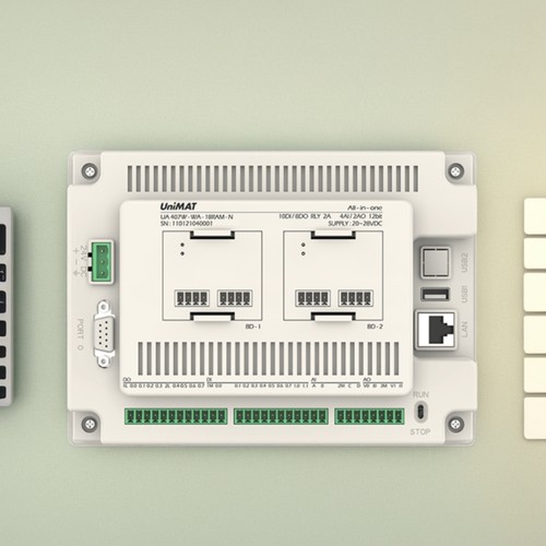 UniMAT亿维工业触摸屏UA407W-WA-18RAM-N/UA/X物联网PLC一体机 - 图2