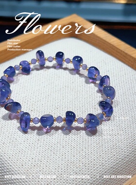 天然紫水晶手链女款单圈手串