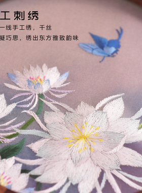 苏绣Q型手工双面绣摆件礼盒