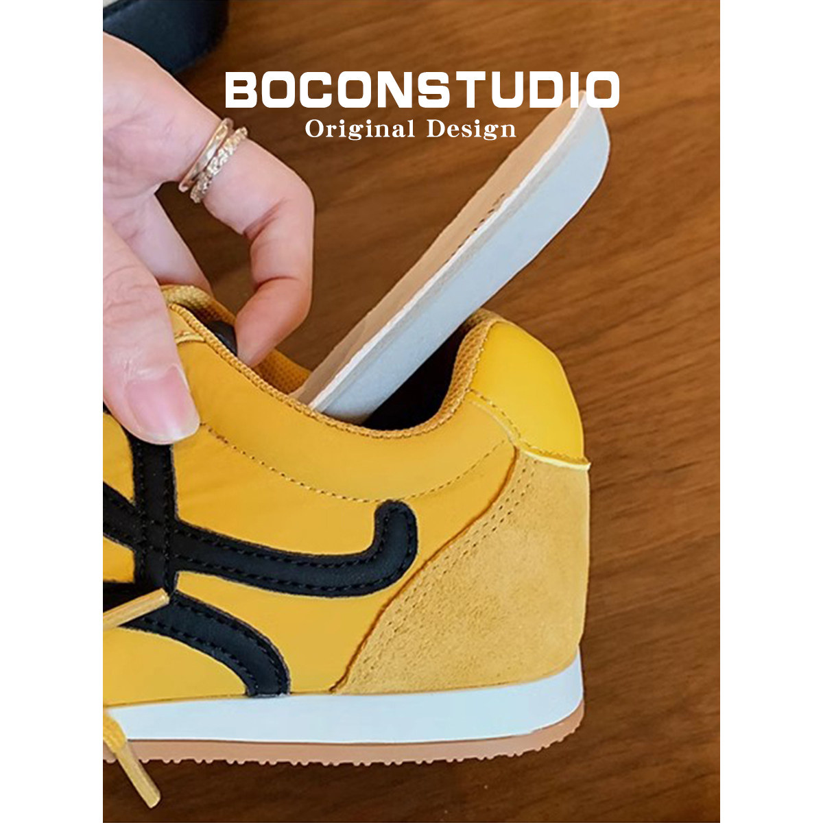 真皮版~复古内增高德训鞋女春秋大头运动户外板鞋拼色休闲阿甘鞋,淘宝优惠券,粉丝福利购,淘宝优惠卷