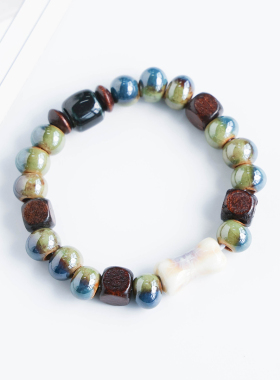 景德镇陶瓷手串学生情侣手链古风文艺手饰新中式民族风流行饰品女