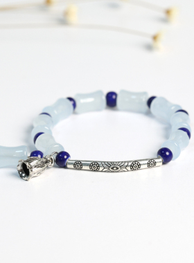 节节高竹节手链女景德镇陶瓷串珠手串文艺国潮风简约百搭气质显白