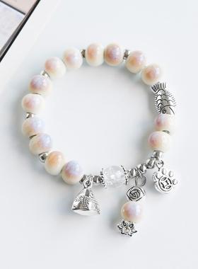 新中式民族风景德镇陶瓷手链