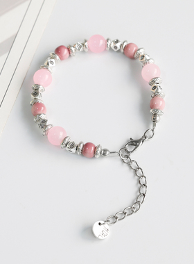 民族风陶瓷手串景德镇瓷珠编织手绳女轻奢高级感小众精致学生手链