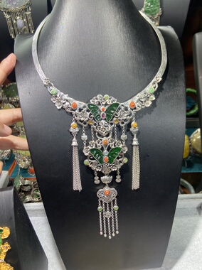 民族风蝴蝶套装一套台湾工吊坠