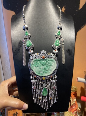 台湾工吊坠 一对龙凤牌子 不含万能链