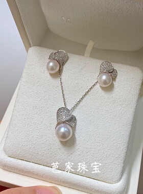 珠宝巴黎玫瑰纯银项链吊坠m同款