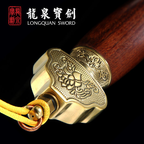 龙泉宝剑花纹钢传统刀剑无极剑冷兵器未开刃长剑武术剑硬件旗舰店 - 图0