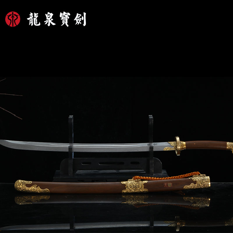 正品龙泉宝剑绣春刀玄锋清代花纹钢刀剑雁翎刀具防身冷兵器未开刃