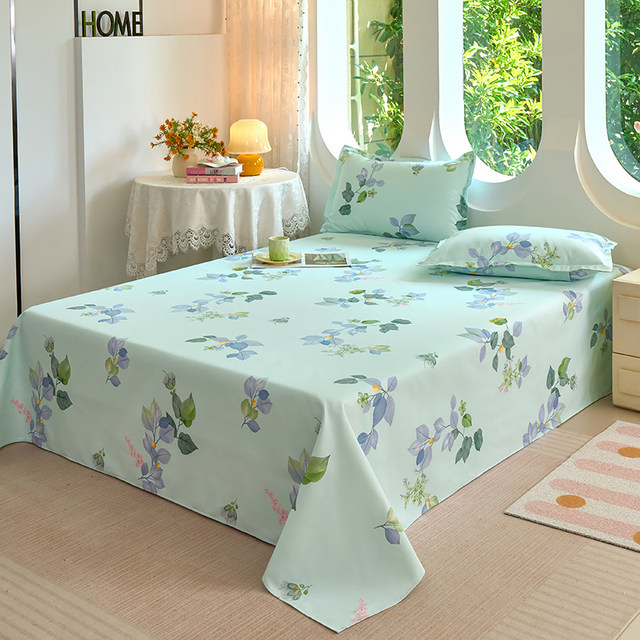 Original cotton old coarse cloth thick cotton encrypted thickened bed sheet single piece mat three-piece set single double cloth