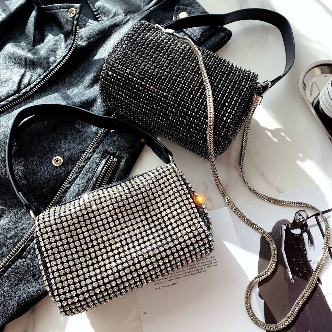 大王手机女斜挎链条迷你同款水钻包 banff女士包袋