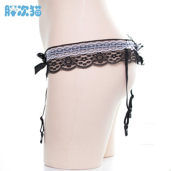 Pearl Hollow Suspender Clip Underwear Suspender ບໍ່ລວມຖົງຕີນ Garter Clip Briefs ຊຸດຊັ້ນໃນຂະຫນາດນ້ອຍ