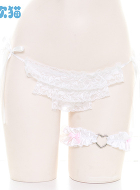 原创爱心腿环蕾丝花边项圈