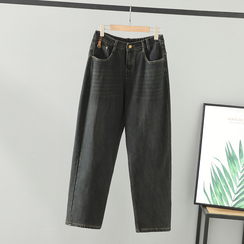 2025女装新款胖mm冬装长裤时髦百搭休闲加绒牛仔裤女时尚大码裤子,淘宝优惠券,粉丝福利购,淘宝优惠卷