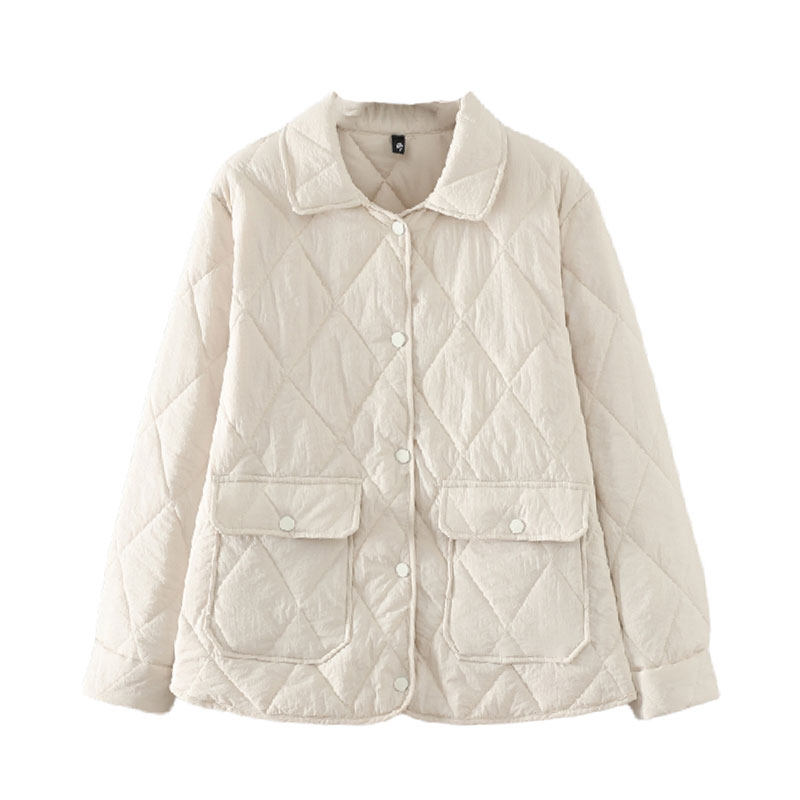 胖mm女装新款2025秋冬显瘦单排扣减龄大码小棉服女轻薄翻领小棉服,淘宝优惠券,粉丝福利购,淘宝优惠卷