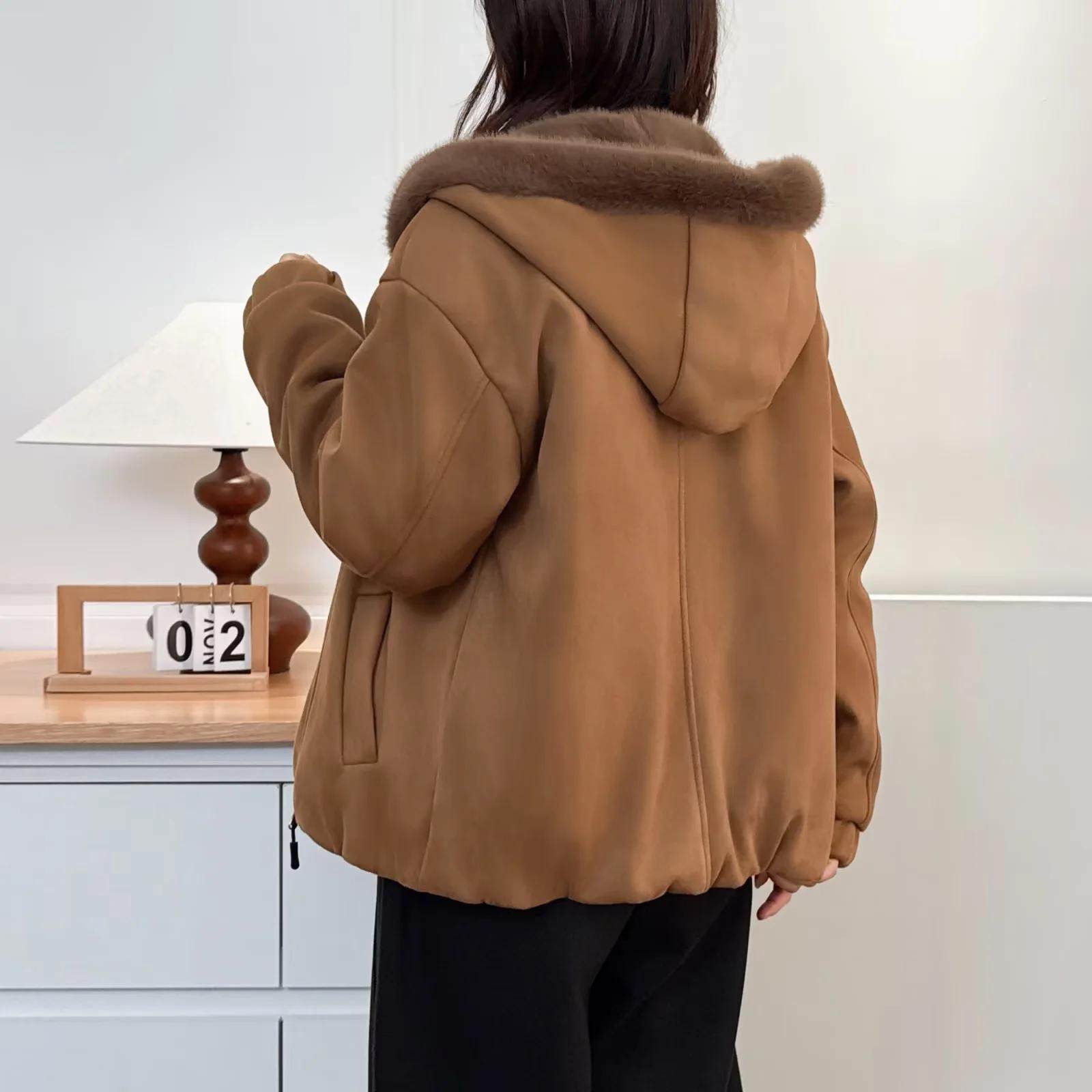 2025胖妹妹冬装大码女装棉袄纯色连帽中年桃皮绒毛茸茸领女棉服,淘宝优惠券,粉丝福利购,淘宝优惠卷