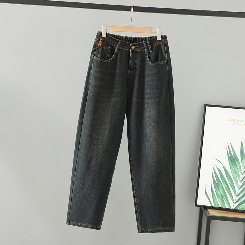 2025女装新款胖mm冬装长裤时髦百搭休闲加绒牛仔裤女时尚大码裤子,淘宝优惠券,粉丝福利购,淘宝优惠卷