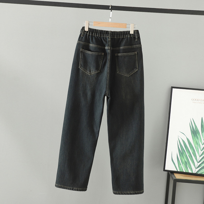 2025女装新款胖mm冬装长裤时髦百搭休闲加绒牛仔裤女时尚大码裤子,淘宝优惠券,粉丝福利购,淘宝优惠卷