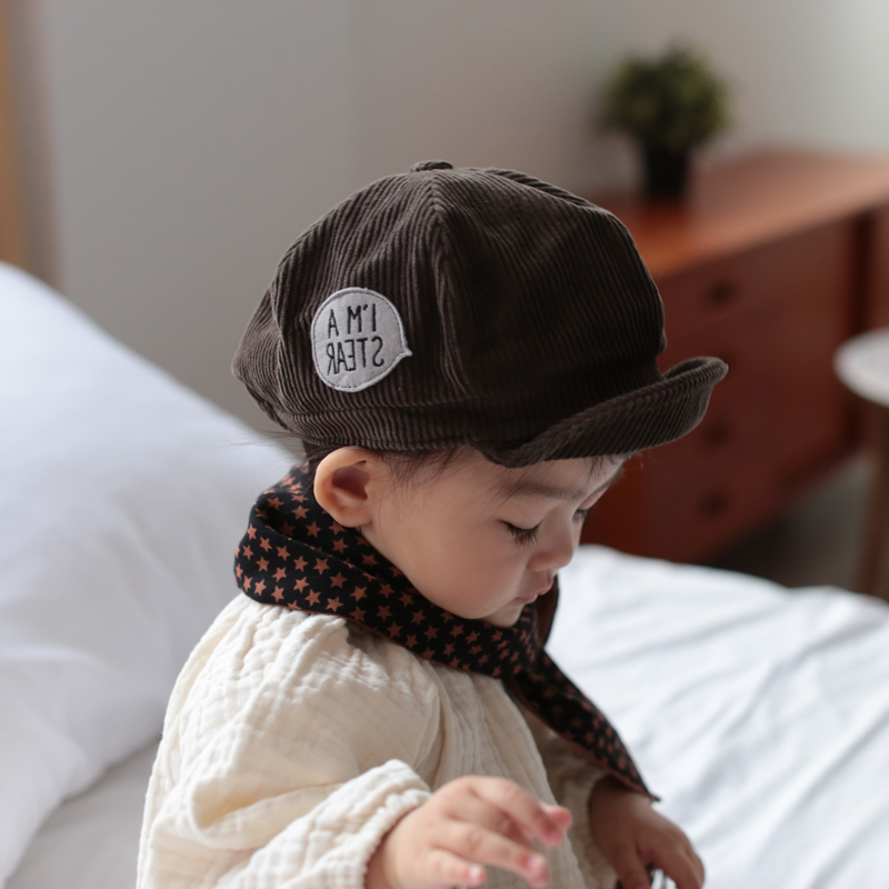 韩国男女宝宝帽子鸭舌帽春秋季韩版婴儿贝雷帽儿童遮阳帽男童帽