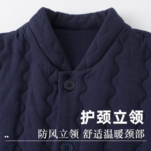 可机洗棉花棉袄冬季中老年棉服男款爸爸冬装男士棉衣成人居家服 - 图1