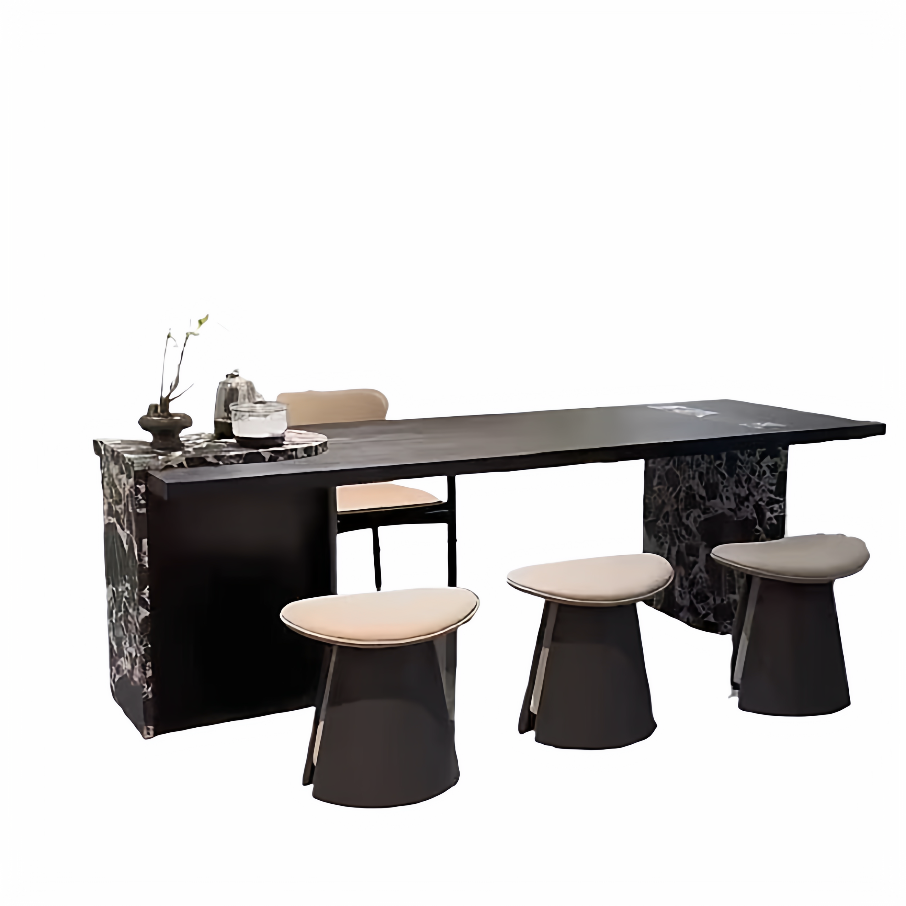 现代禅意黑胡桃白蜡木办公室禅意实木茶台泡茶桌轻奢别墅高端定制,淘宝优惠券,粉丝福利购,淘宝优惠卷