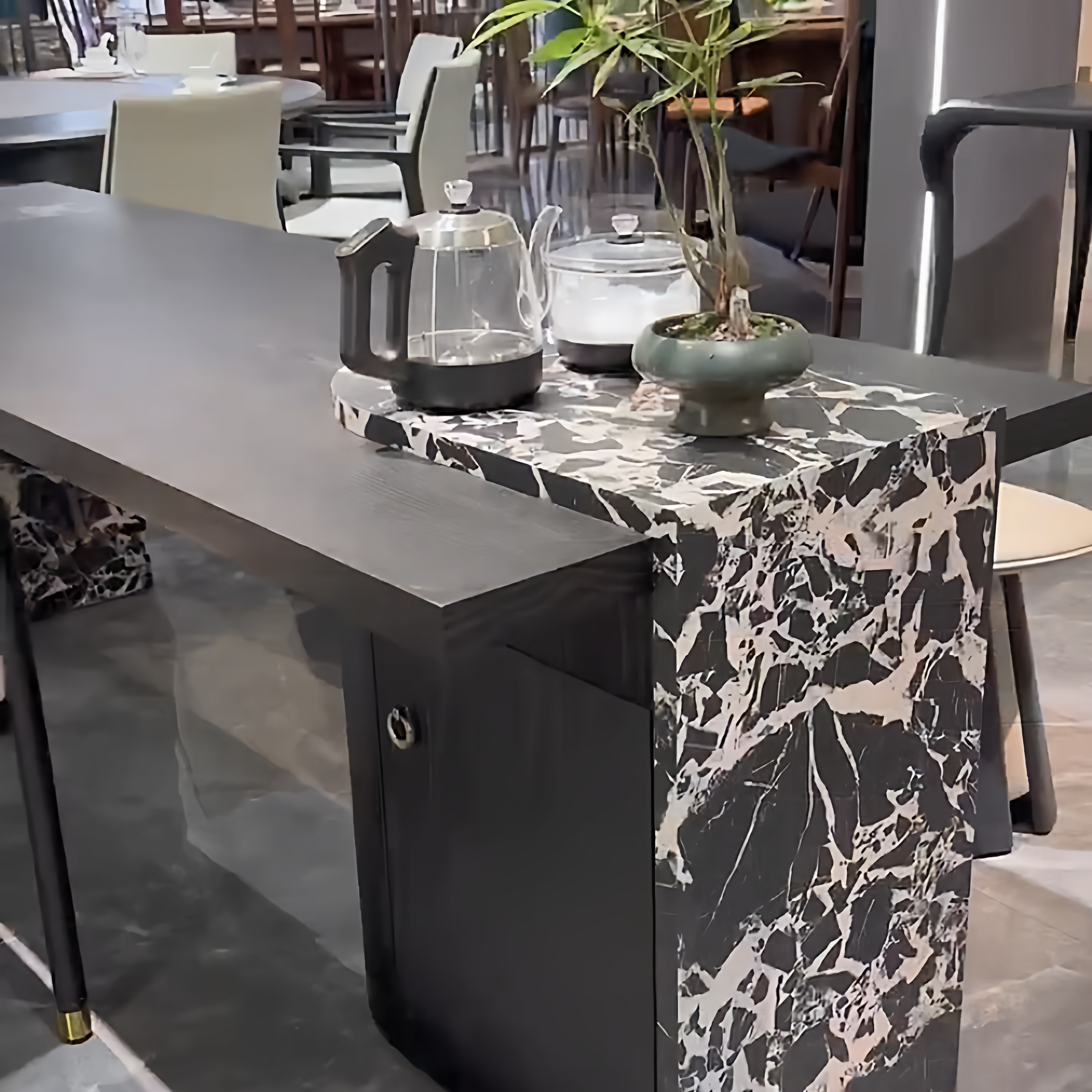 现代禅意黑胡桃白蜡木办公室禅意实木茶台泡茶桌轻奢别墅高端定制,淘宝优惠券,粉丝福利购,淘宝优惠卷