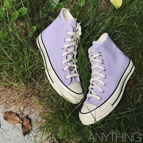 CONVERSE Высокие туфли Converse 1970-х годов из парусины таро-фиолетового сиреневого цвета Faye Wong в том же стиле 167862C