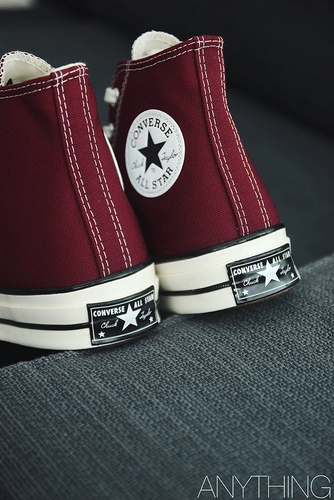 Converse, samsung, ретро бордовые тканевые конверсы подходит для мужчин и женщин