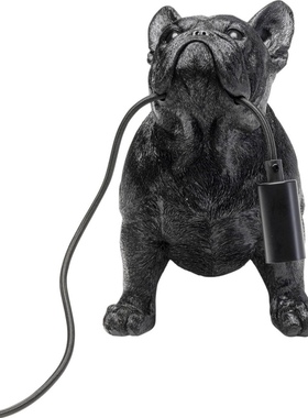 Yerak德国进口现代简约动物造型黑色法斗嘴叼电线台灯