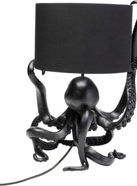 Y erak 黑色海洋动物造型仿真章鱼台灯