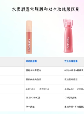 368双生玫瑰水雾唇露迷你装O302