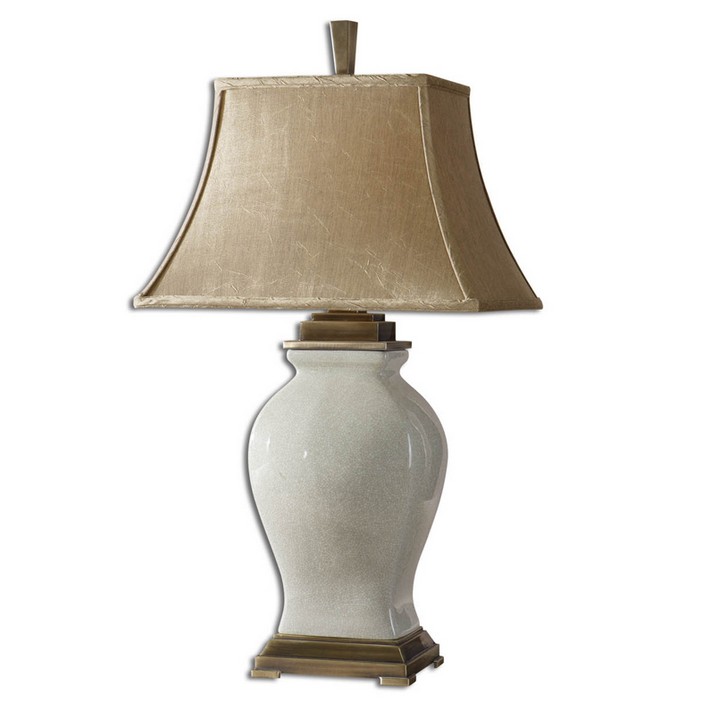 出口美国utter陶瓷台灯美式裂纹台灯客厅书房样板房装饰台灯 - 图2