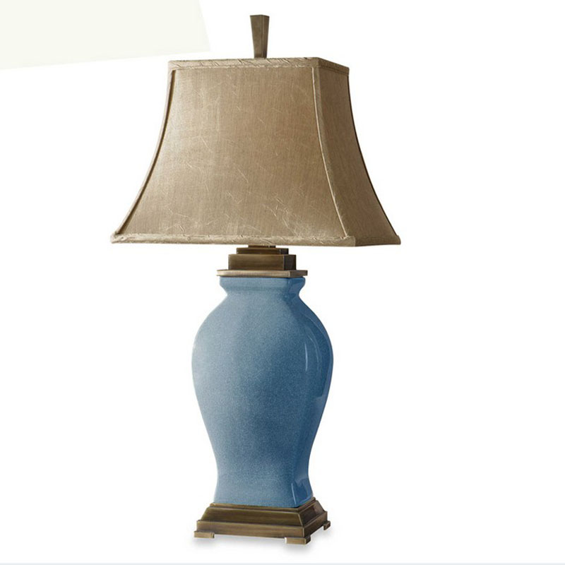 出口美国utter陶瓷台灯美式裂纹台灯客厅书房样板房装饰台灯 - 图3