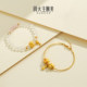 Zhou Taisheng's gold wrist beauty transfer beads solid gold hard gold enamel conspicuous fort toast bracelet is a birthday gift for his girlfriend