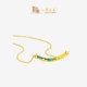 Zhou Taisheng National Treasure Co-branded | Qianli Jiangshan Gold Necklace Women's Pure Gold Alluring Smile Set Chain Pendant